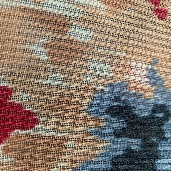 Floral Ikat scarf. - Picture 8 of 9